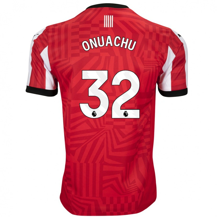 Danxen Dětské Paul Onuachu #32 Červená Bílá Domů Hráčské Dresy 2024/25 Dres