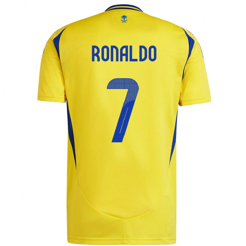 Danxen Dětské Cristiano Ronaldo #7 Žlutá Modrá Domů Hráčské Dresy 2024/25 Dres