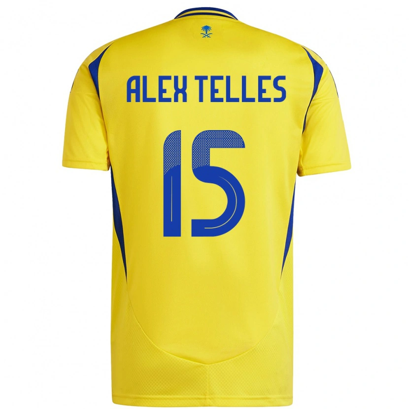 Danxen Dětské Alex Telles #15 Žlutá Modrá Domů Hráčské Dresy 2024/25 Dres