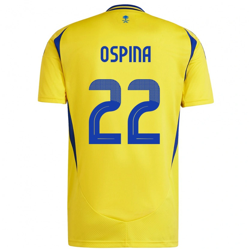 Danxen Dětské David Ospina #22 Žlutá Modrá Domů Hráčské Dresy 2024/25 Dres