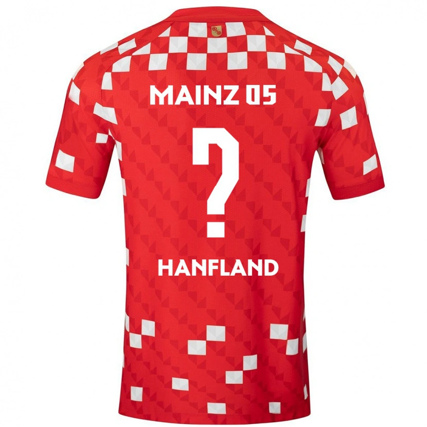 Danxen Dětské Paul Hanfland #0 Bílá Červená Domů Hráčské Dresy 2024/25 Dres