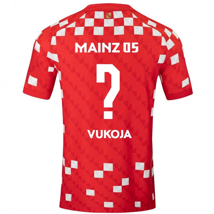 Danxen Dětské Luka Vukoja #0 Bílá Červená Domů Hráčské Dresy 2024/25 Dres