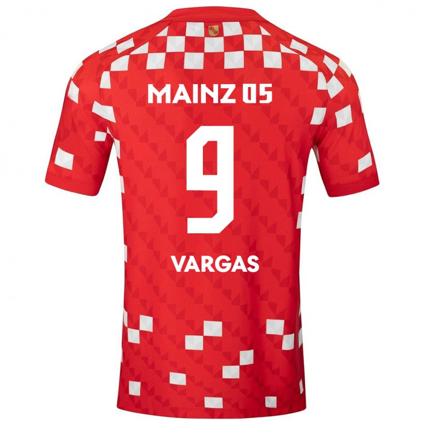 Danxen Dětské Nayrobi Vargas #9 Bílá Červená Domů Hráčské Dresy 2024/25 Dres