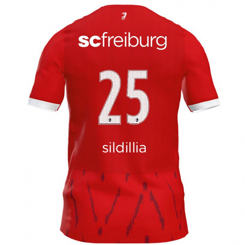 Danxen Dětské Kiliann Sildillia #25 Červený Domů Hráčské Dresy 2024/25 Dres