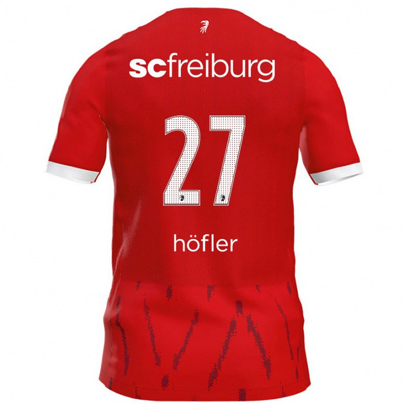 Danxen Dětské Nicolas Höfler #27 Červený Domů Hráčské Dresy 2024/25 Dres