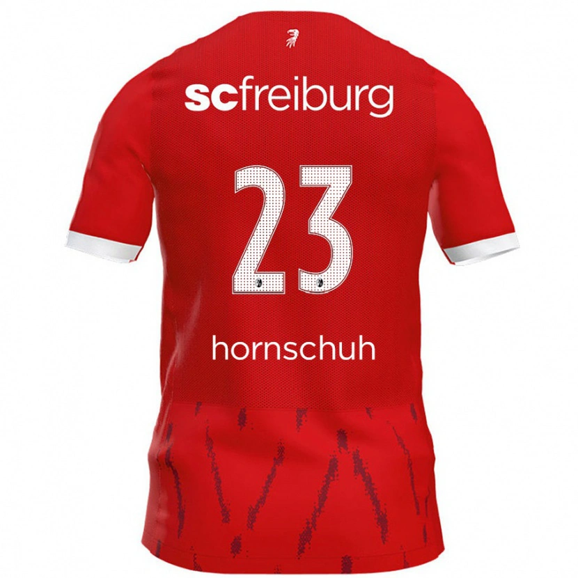 Danxen Dětské Marc Hornschuh #23 Červený Domů Hráčské Dresy 2024/25 Dres