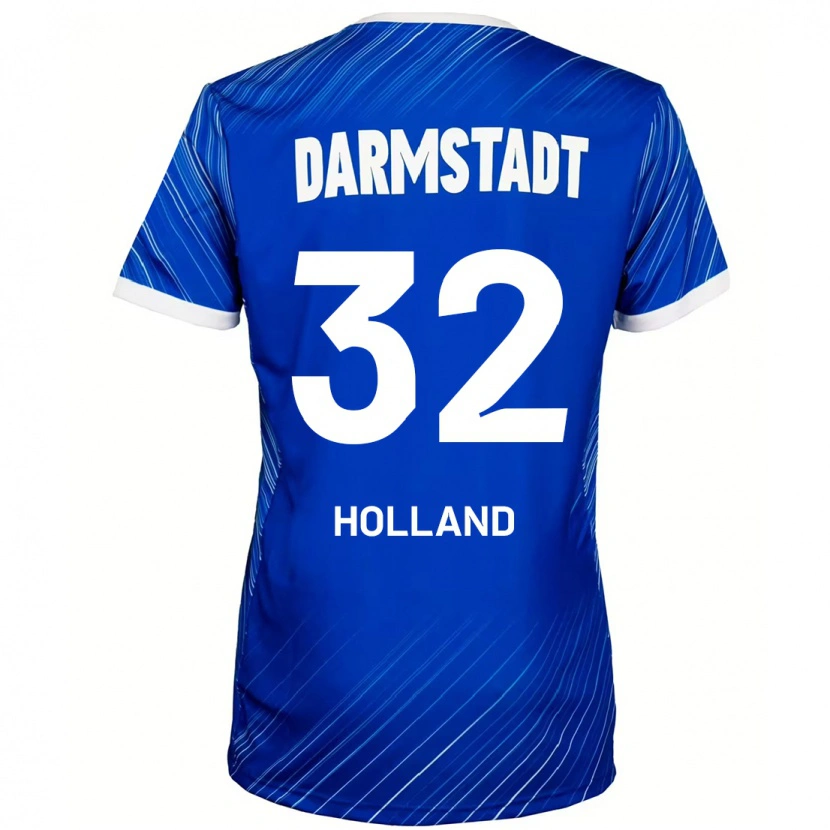 Danxen Dětské Fabian Holland #32 Modrá Bílá Domů Hráčské Dresy 2024/25 Dres