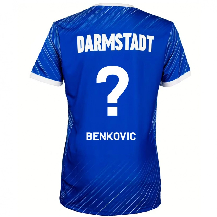 Danxen Dětské Nikola Benkovic #0 Modrá Bílá Domů Hráčské Dresy 2024/25 Dres