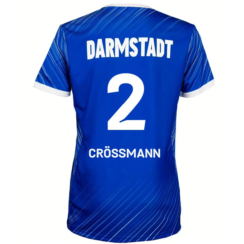 Danxen Dětské Elias Crößmann #2 Modrá Bílá Domů Hráčské Dresy 2024/25 Dres