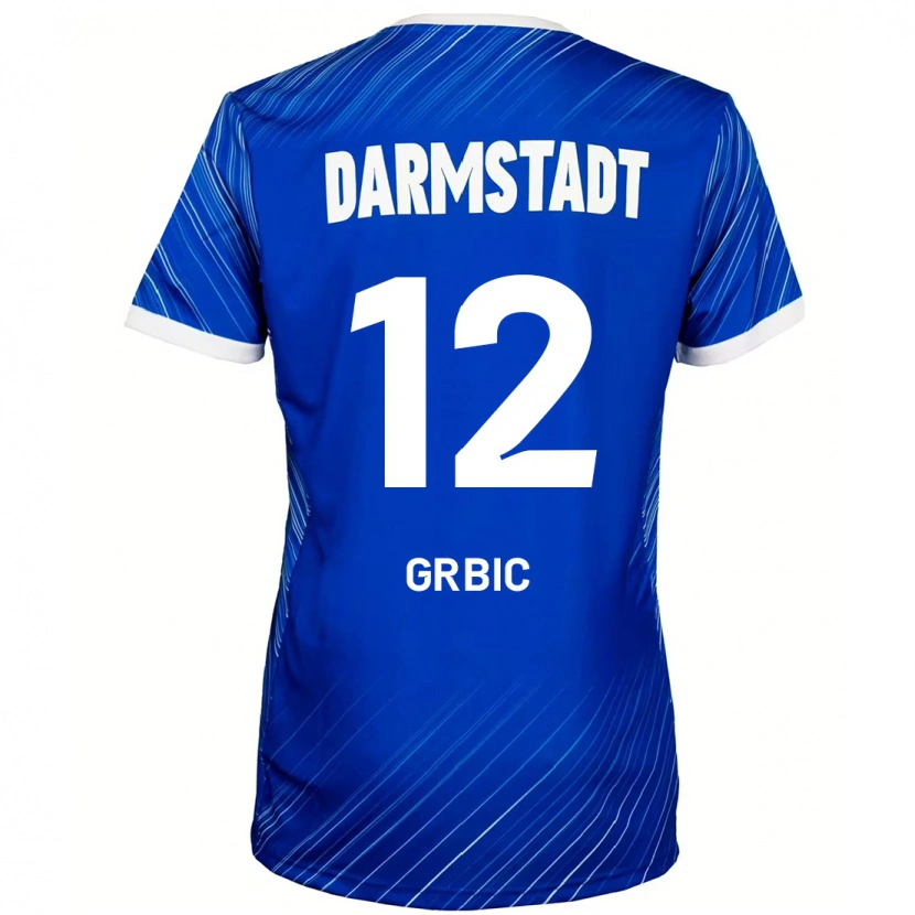 Danxen Dětské Viktor Grbic #12 Modrá Bílá Domů Hráčské Dresy 2024/25 Dres