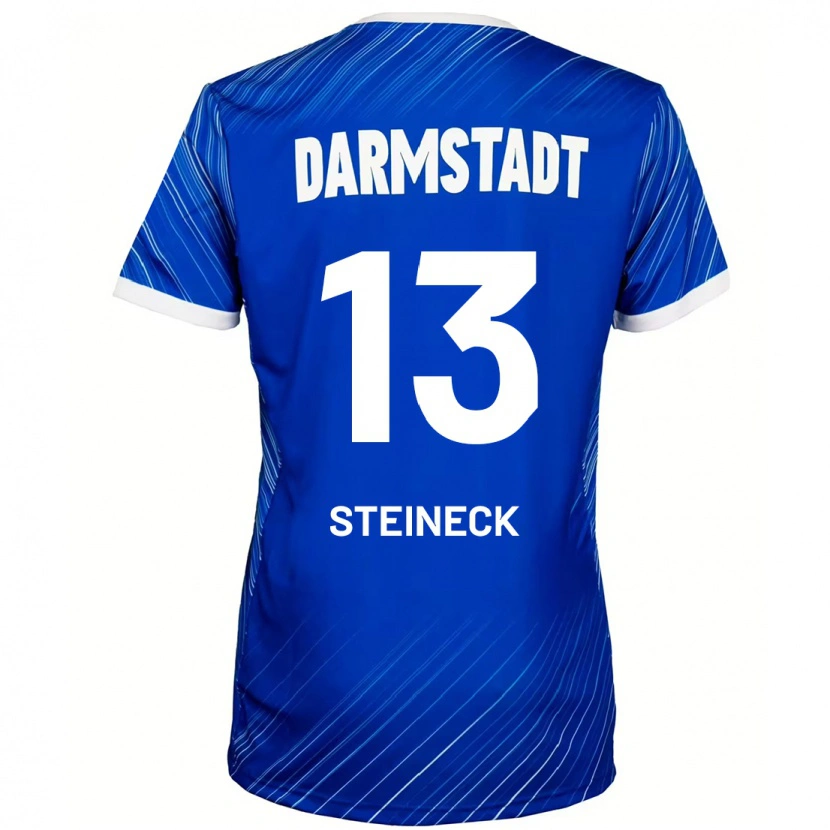 Danxen Dětské Tom Steineck #13 Modrá Bílá Domů Hráčské Dresy 2024/25 Dres