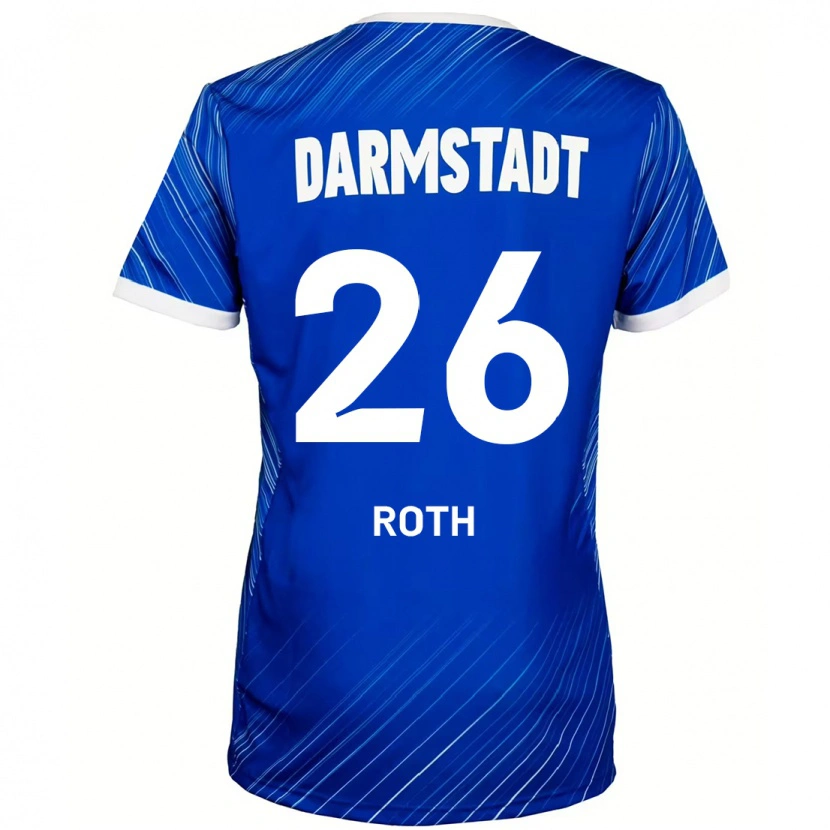 Danxen Dětské Maximilian Roth #26 Modrá Bílá Domů Hráčské Dresy 2024/25 Dres