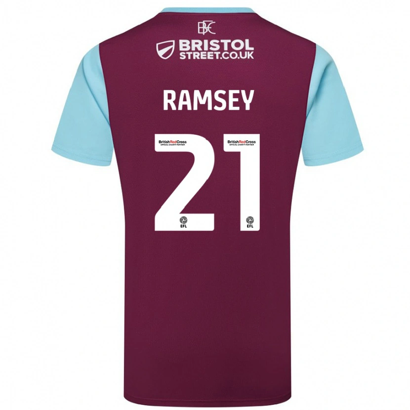 Danxen Dětské Aaron Ramsey #21 Vínově Modrá Domů Hráčské Dresy 2024/25 Dres