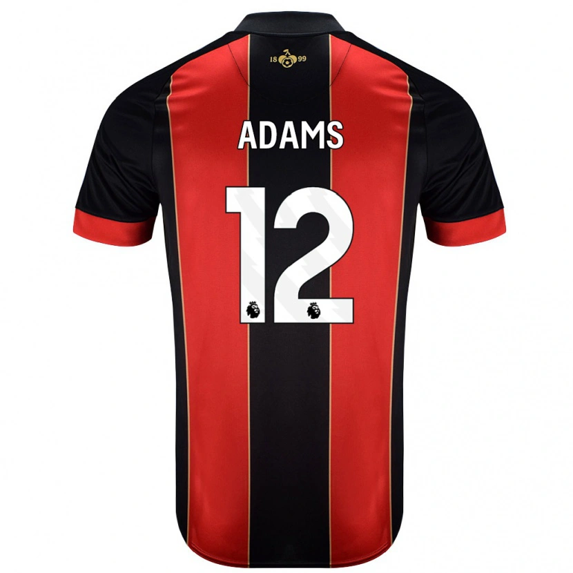 Danxen Dětské Tyler Adams #12 Červená Černá Domů Hráčské Dresy 2024/25 Dres