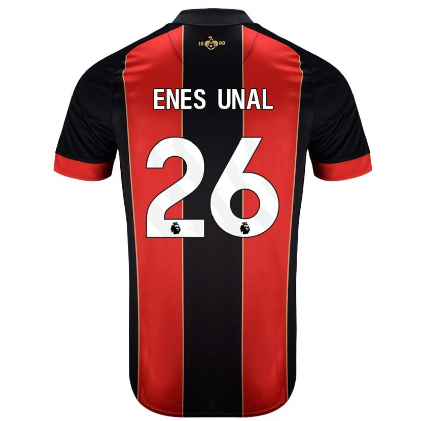 Danxen Dětské Enes Ünal #26 Červená Černá Domů Hráčské Dresy 2024/25 Dres