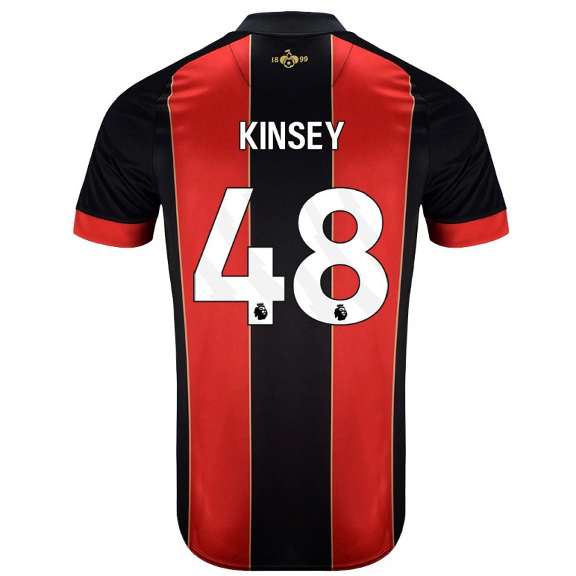 Danxen Dětské Max Kinsey #48 Červená Černá Domů Hráčské Dresy 2024/25 Dres