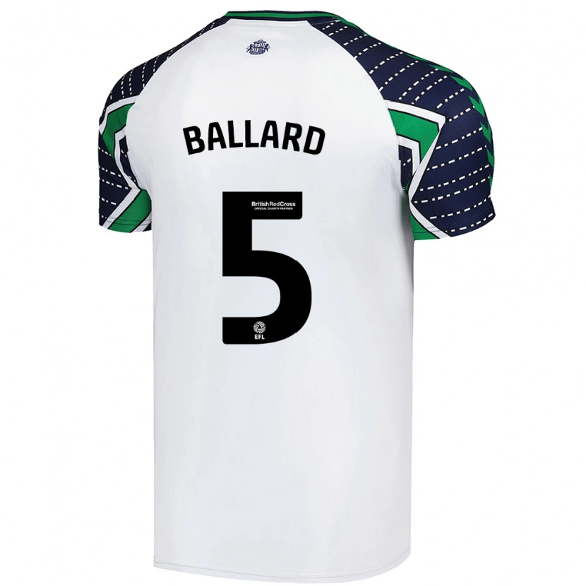 Danxen Dětské Daniel Ballard #5 Bílý Daleko Hráčské Dresy 2024/25 Dres