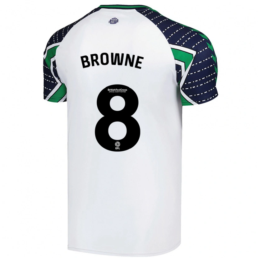 Danxen Dětské Alan Browne #8 Bílý Daleko Hráčské Dresy 2024/25 Dres