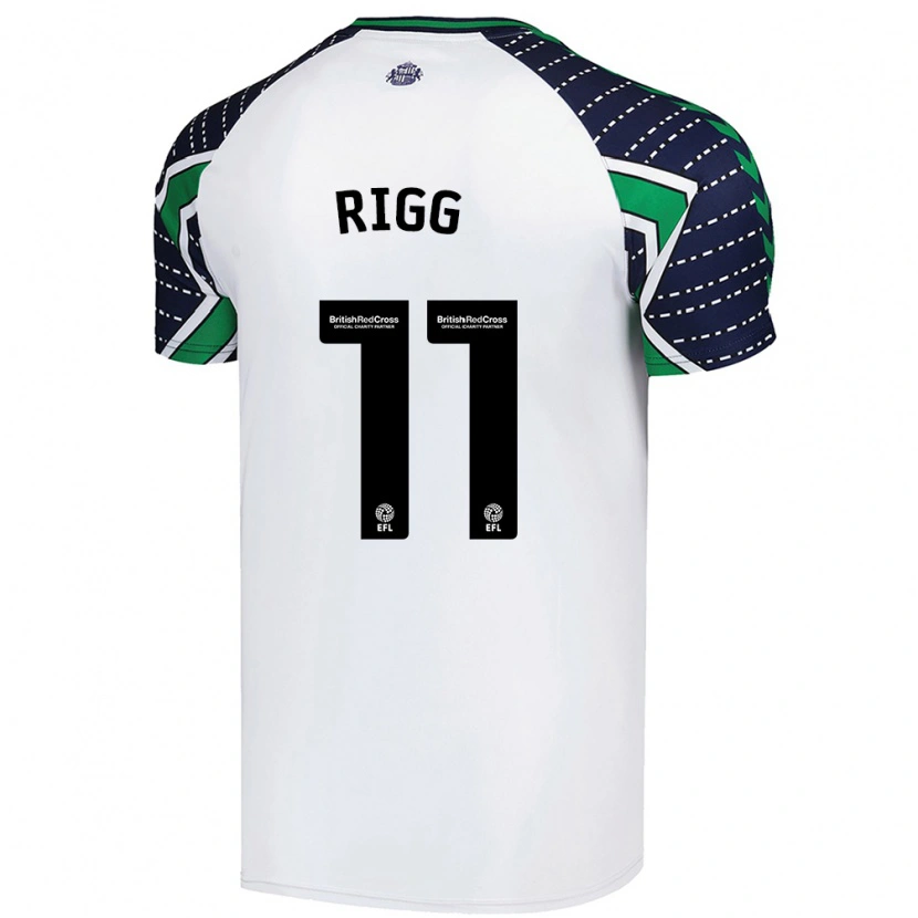 Danxen Dětské Chris Rigg #11 Bílý Daleko Hráčské Dresy 2024/25 Dres