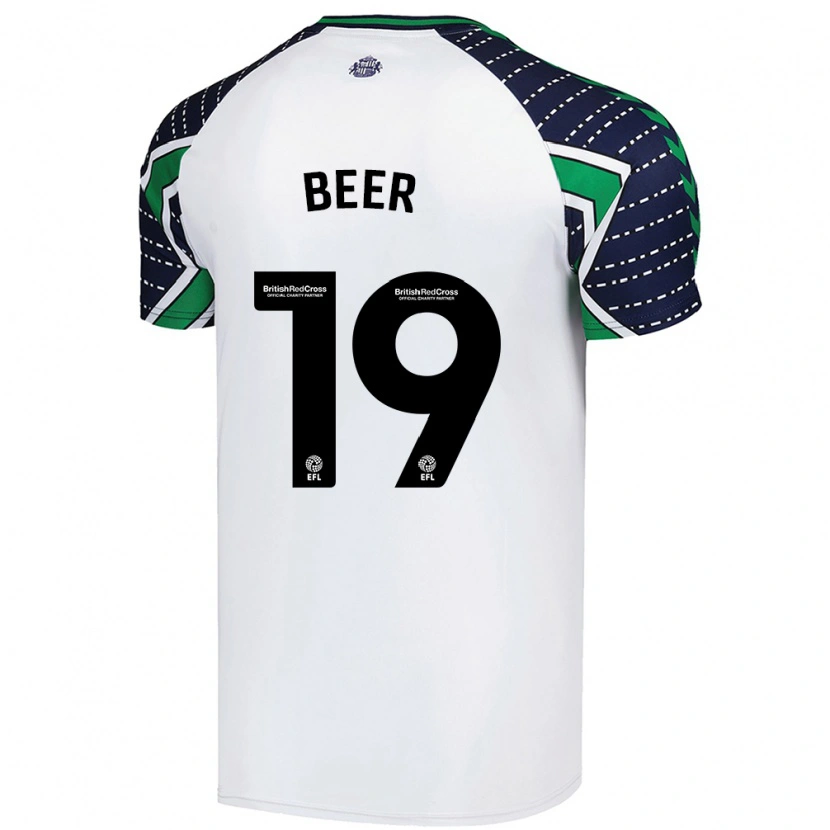 Danxen Dětské Megan Beer #19 Bílý Daleko Hráčské Dresy 2024/25 Dres