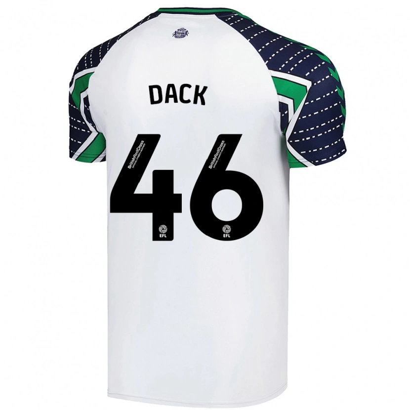 Danxen Dětské Bradley Dack #46 Bílý Daleko Hráčské Dresy 2024/25 Dres