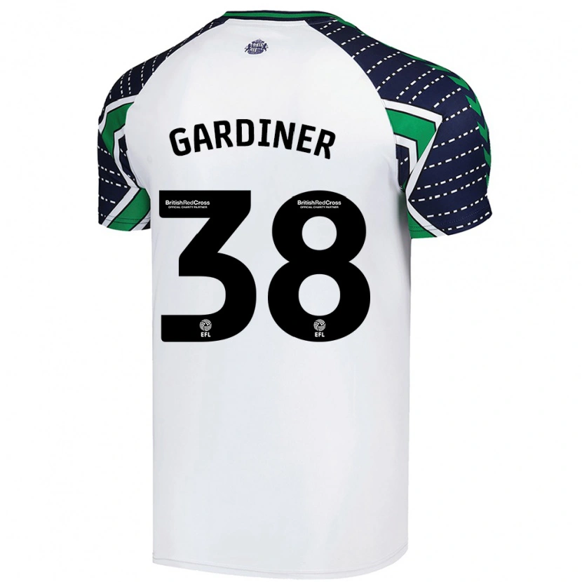 Danxen Dětské Harry Gardiner #38 Bílý Daleko Hráčské Dresy 2024/25 Dres