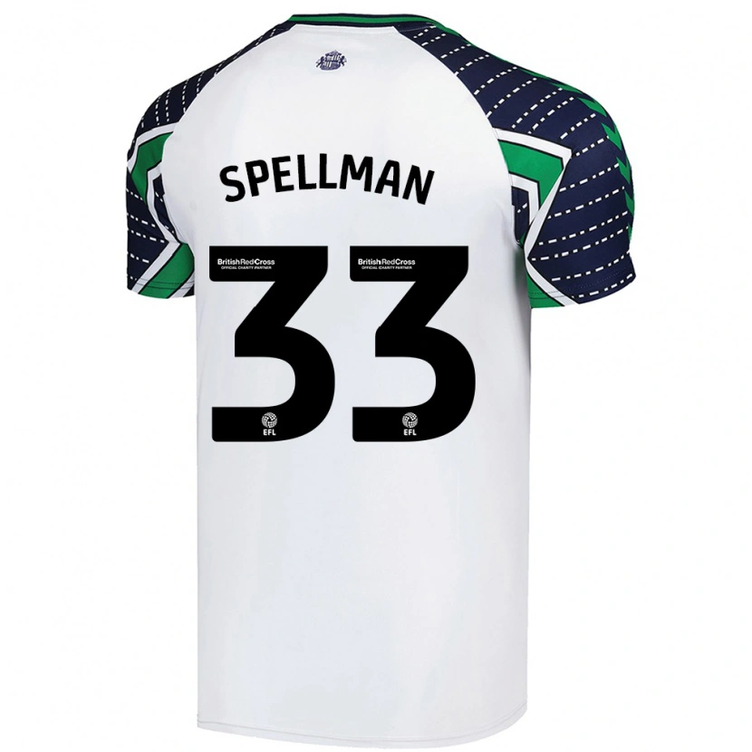 Danxen Dětské Michael Spellman #33 Bílý Daleko Hráčské Dresy 2024/25 Dres