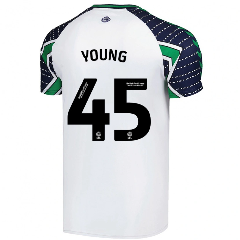 Danxen Dětské Matthew Young #45 Bílý Daleko Hráčské Dresy 2024/25 Dres