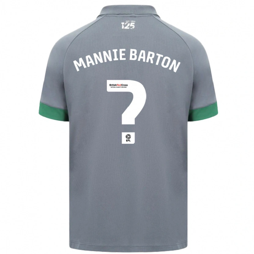 Danxen Dětské Mannie Barton #0 Tmavě Šedá Daleko Hráčské Dresy 2024/25 Dres