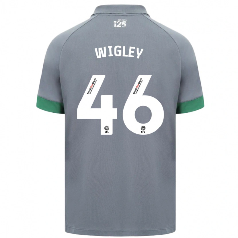 Danxen Dětské Morgan Wigley #46 Tmavě Šedá Daleko Hráčské Dresy 2024/25 Dres