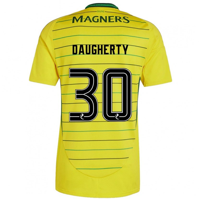 Danxen Dětské Kelsey Daugherty #30 Žluť Daleko Hráčské Dresy 2024/25 Dres