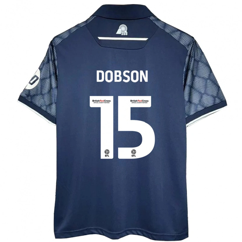 Danxen Dětské George Dobson #15 Černý Daleko Hráčské Dresy 2024/25 Dres