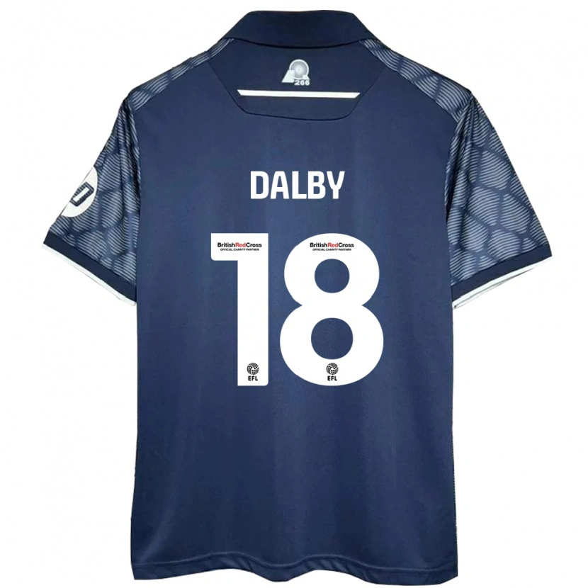 Danxen Dětské Sam Dalby #18 Černý Daleko Hráčské Dresy 2024/25 Dres