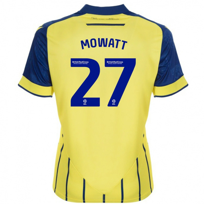 Danxen Dětské Alex Mowatt #27 Žlutá Modrá Daleko Hráčské Dresy 2024/25 Dres