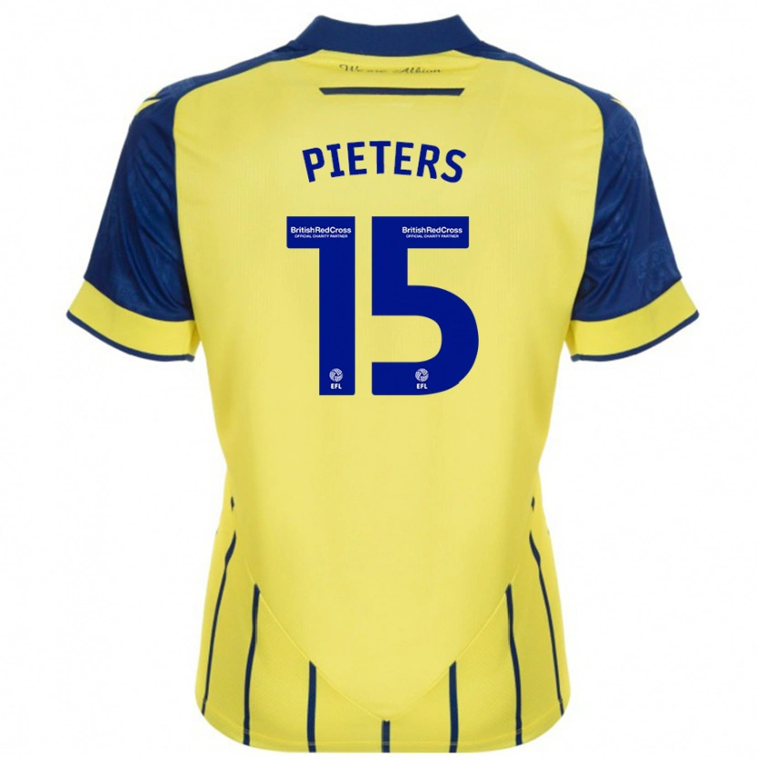 Danxen Dětské Erik Pieters #15 Žlutá Modrá Daleko Hráčské Dresy 2024/25 Dres