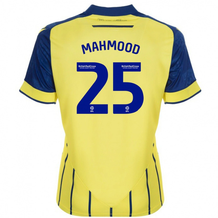 Danxen Dětské Mahmood #25 Žlutá Modrá Daleko Hráčské Dresy 2024/25 Dres