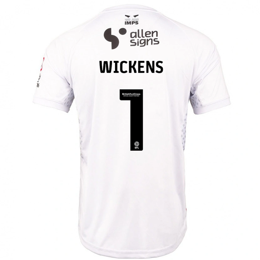 Danxen Dětské George Wickens #1 Červená Bílá Daleko Hráčské Dresy 2024/25 Dres