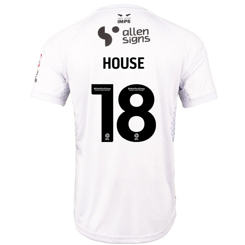 Danxen Dětské Ben House #18 Červená Bílá Daleko Hráčské Dresy 2024/25 Dres