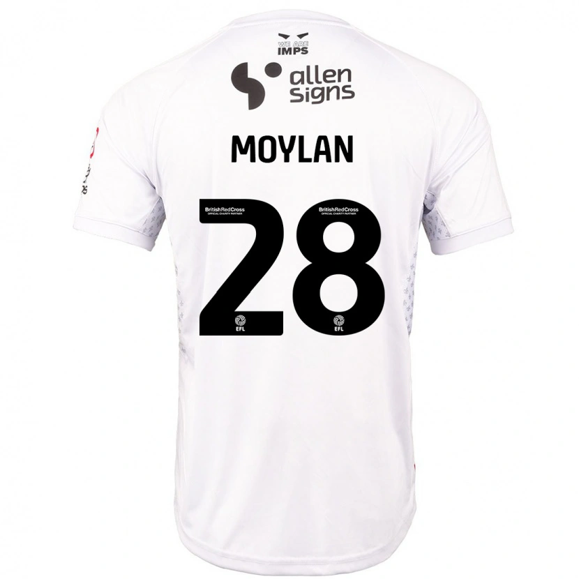 Danxen Dětské Jack Moylan #28 Červená Bílá Daleko Hráčské Dresy 2024/25 Dres