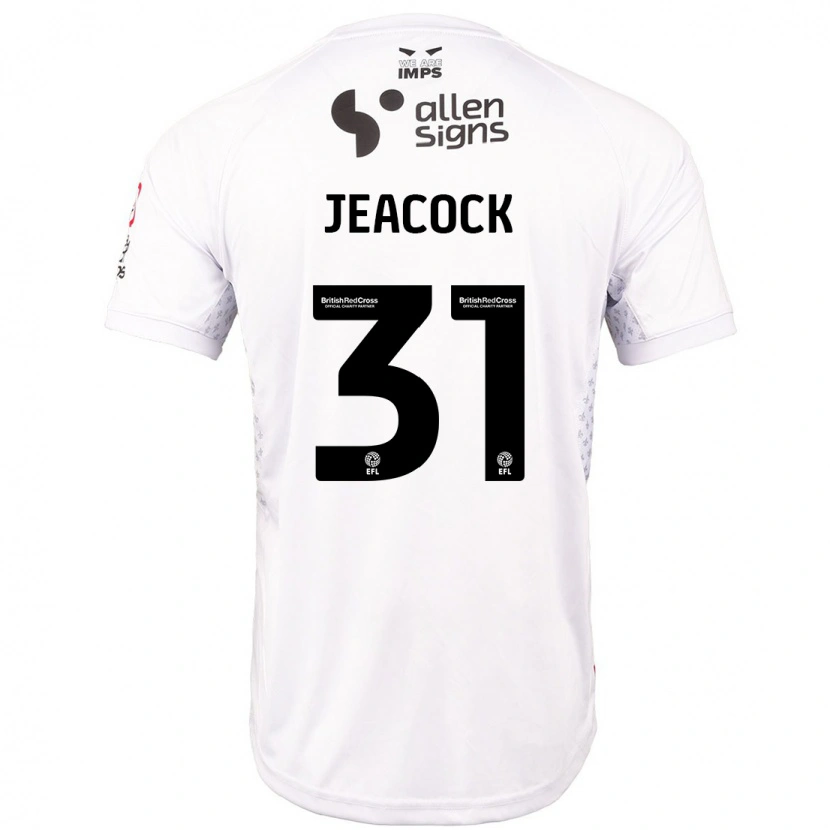 Danxen Dětské Zach Jeacock #31 Červená Bílá Daleko Hráčské Dresy 2024/25 Dres