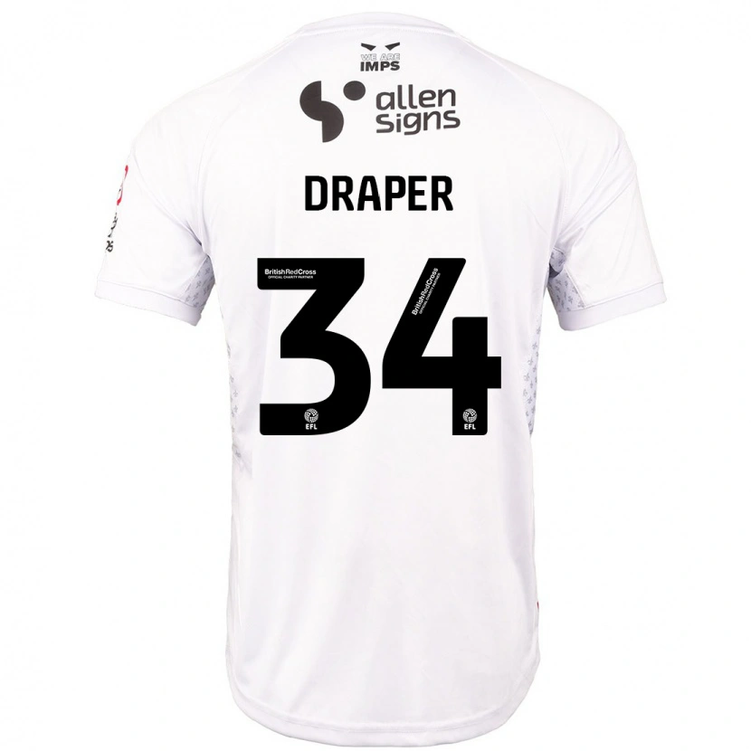 Danxen Dětské Freddie Draper #34 Červená Bílá Daleko Hráčské Dresy 2024/25 Dres