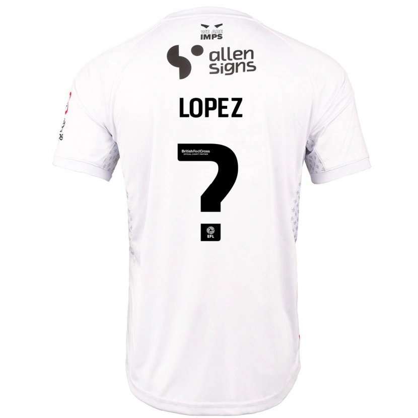 Danxen Dětské Jersey Lopez #0 Červená Bílá Daleko Hráčské Dresy 2024/25 Dres