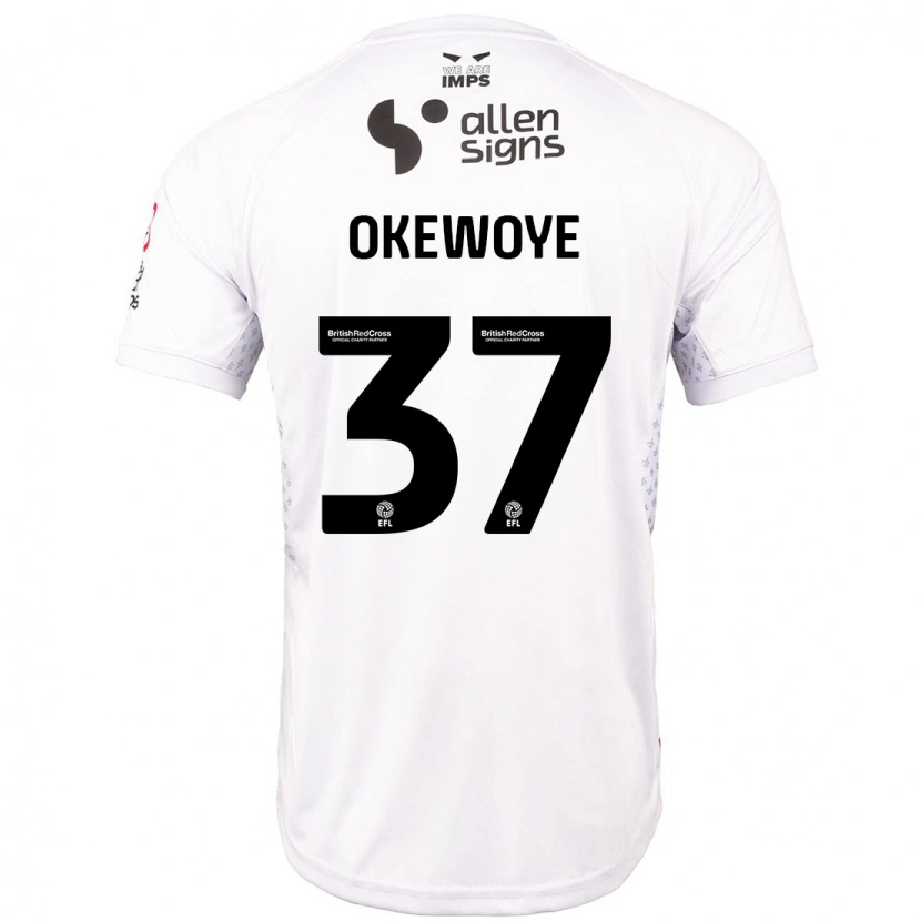 Danxen Dětské Gbolahan Okewoye #37 Červená Bílá Daleko Hráčské Dresy 2024/25 Dres