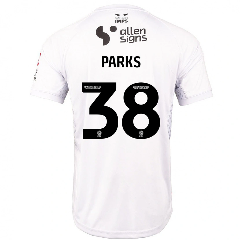 Danxen Dětské Charlie Parks #38 Červená Bílá Daleko Hráčské Dresy 2024/25 Dres