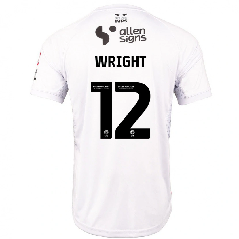 Danxen Dětské Jordan Wright #12 Červená Bílá Daleko Hráčské Dresy 2024/25 Dres