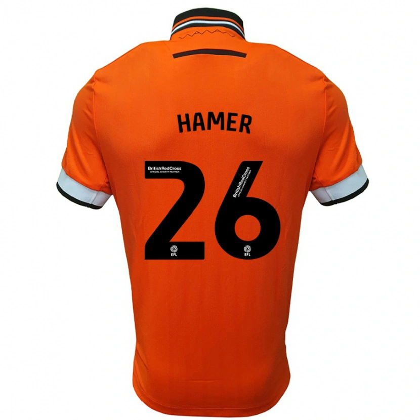 Danxen Dětské Ben Hamer #26 Oranžová Bílá Daleko Hráčské Dresy 2024/25 Dres