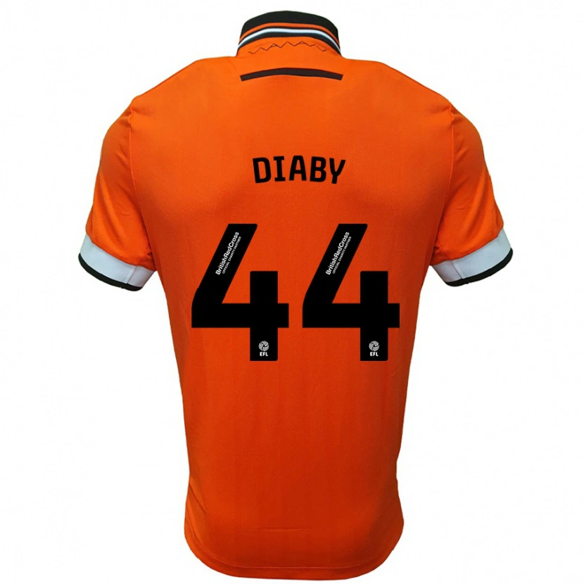 Danxen Dětské Momo Diaby #44 Oranžová Bílá Daleko Hráčské Dresy 2024/25 Dres