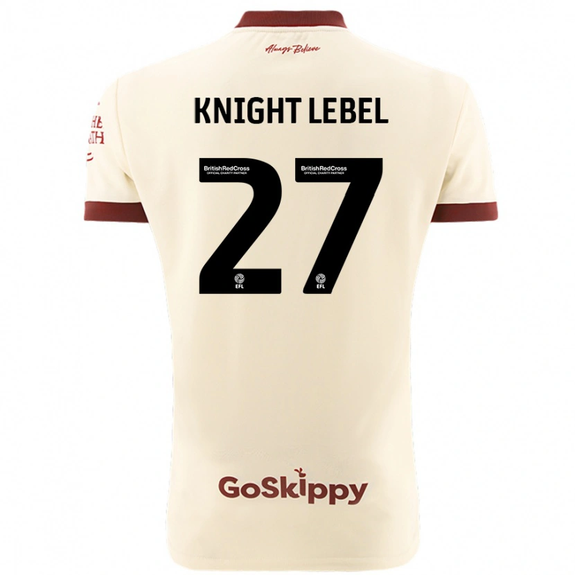 Danxen Dětské Jamie Knight-Lebel #27 Krémově Bílá Daleko Hráčské Dresy 2024/25 Dres