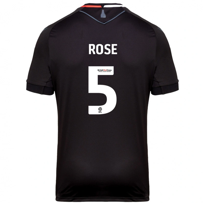 Danxen Dětské Michael Rose #5 Černý Daleko Hráčské Dresy 2024/25 Dres