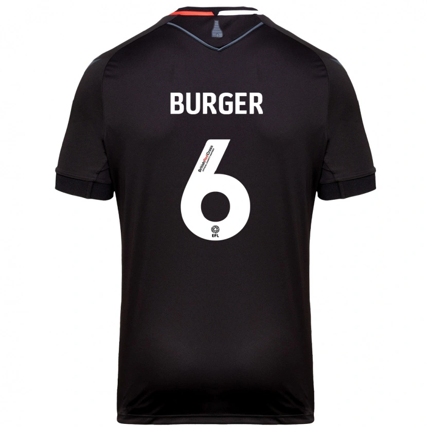 Danxen Dětské Wouter Burger #6 Černý Daleko Hráčské Dresy 2024/25 Dres